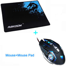 Load image into Gallery viewer, Gaming Mouse  3200 DPI +Gaming Mouse Pad